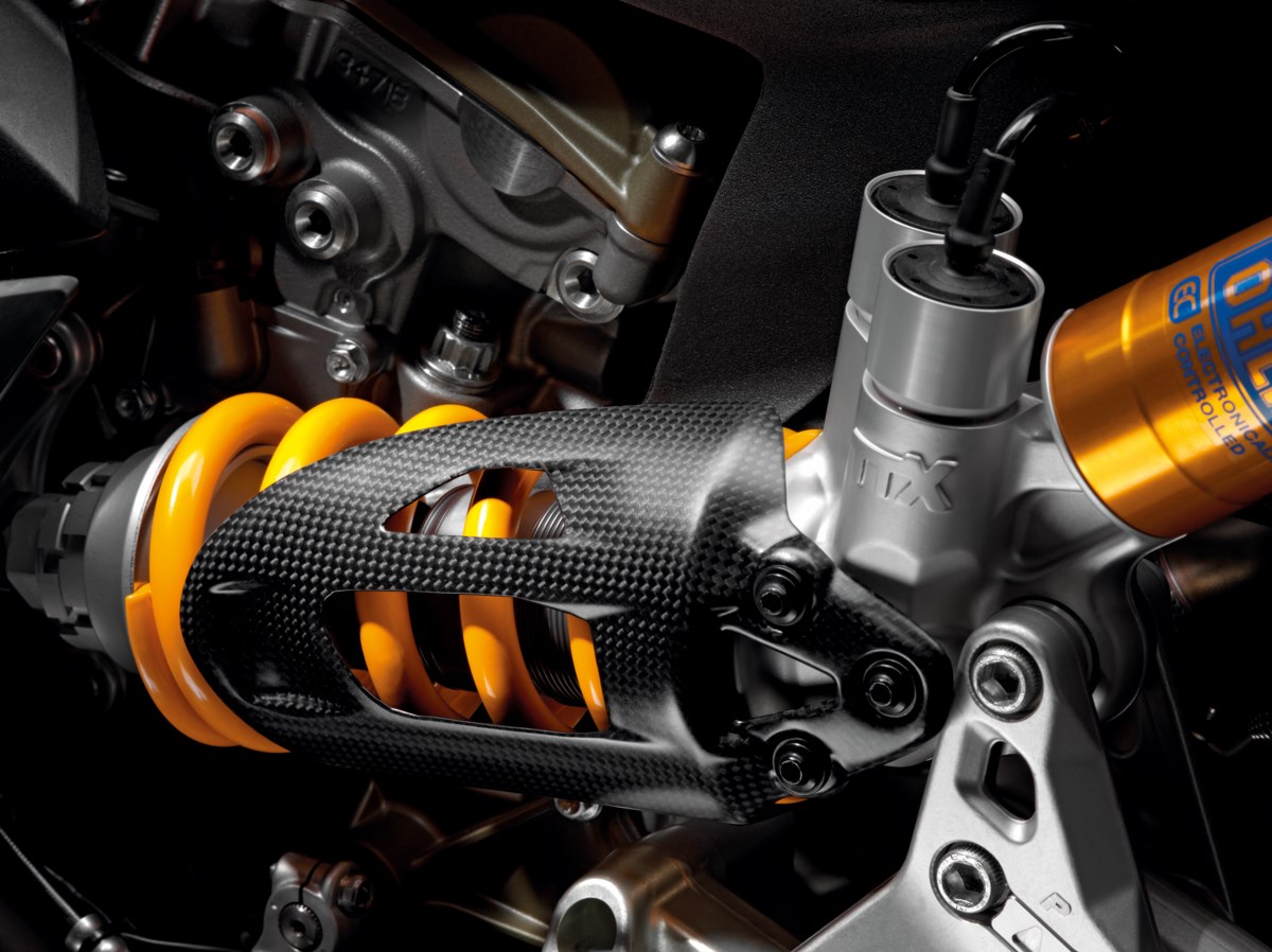 Cover aus Kohlefaser für hinteres Federbein