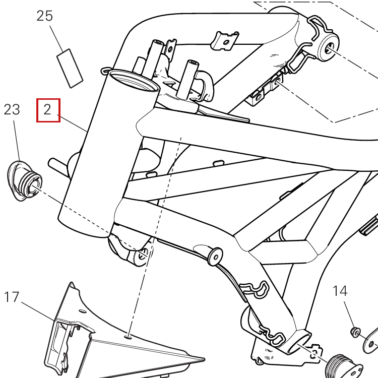 1305 CHROME PAINTED FRAME