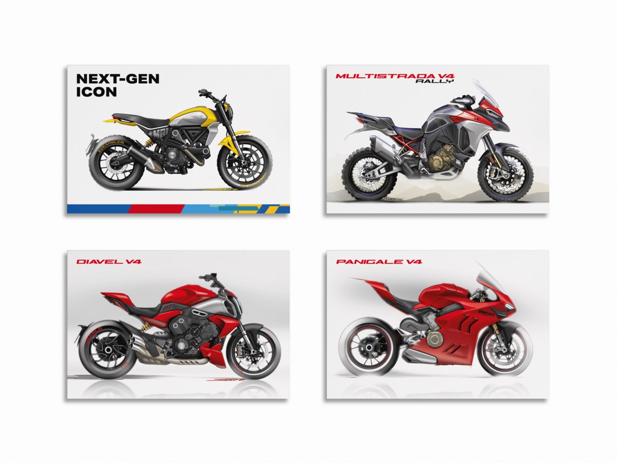 Ducati Skizzen Postkarten-Set